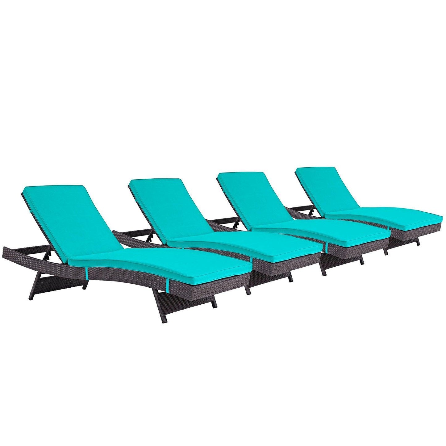 Modway Convene Chaise Outdoor Patio Set of 4 FredCo