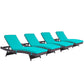 Modway Convene Chaise Outdoor Patio Set of 4 FredCo