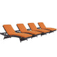 Modway Convene Chaise Outdoor Patio Set of 4 FredCo