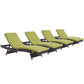 Modway Convene Chaise Outdoor Patio Set of 4 FredCo