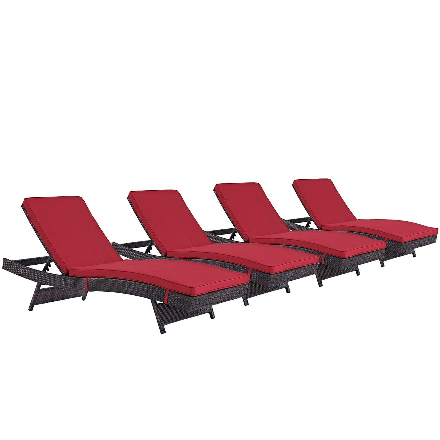 Modway Convene Chaise Outdoor Patio Set of 4 FredCo