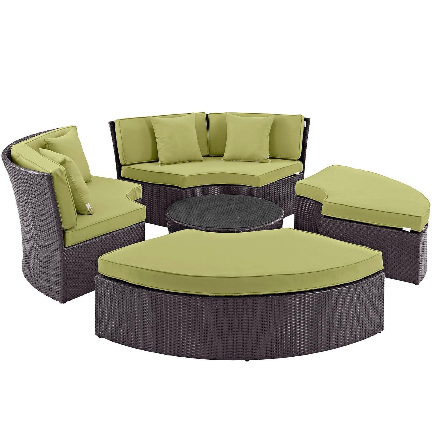Modway Convene Circular Outdoor Patio Daybed Set FredCo
