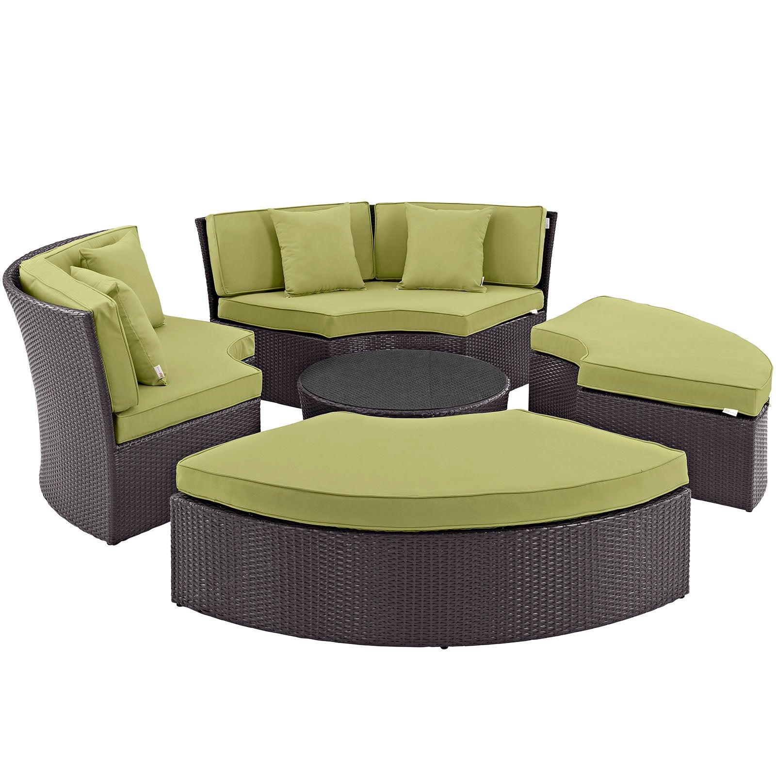 Modway Convene Circular Outdoor Patio Daybed Set FredCo