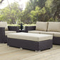 Modway Convene Outdoor Patio Fabric Rectangle Ottoman FredCo