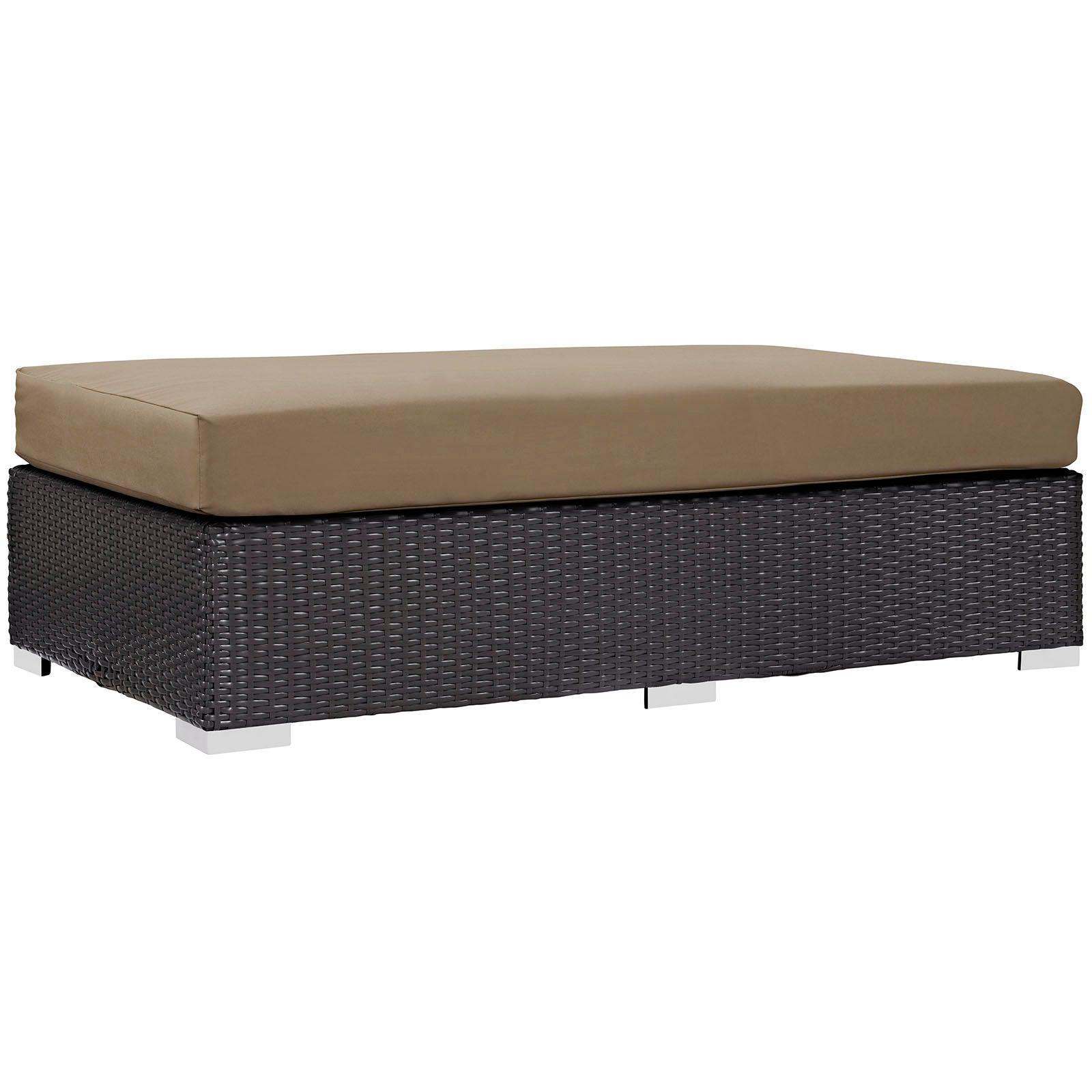 Modway Convene Outdoor Patio Fabric Rectangle Ottoman FredCo