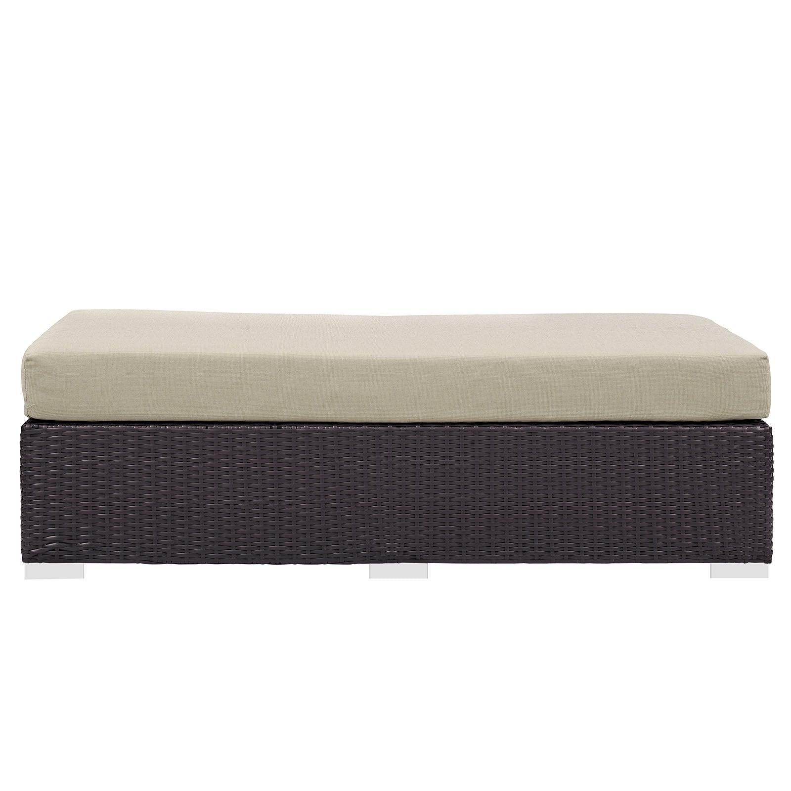 Modway Convene Outdoor Patio Fabric Rectangle Ottoman FredCo
