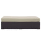 Modway Convene Outdoor Patio Fabric Rectangle Ottoman FredCo