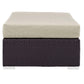 Modway Convene Outdoor Patio Fabric Rectangle Ottoman FredCo