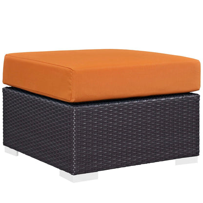 Modway Convene Outdoor Patio Fabric Square Ottoman FredCo
