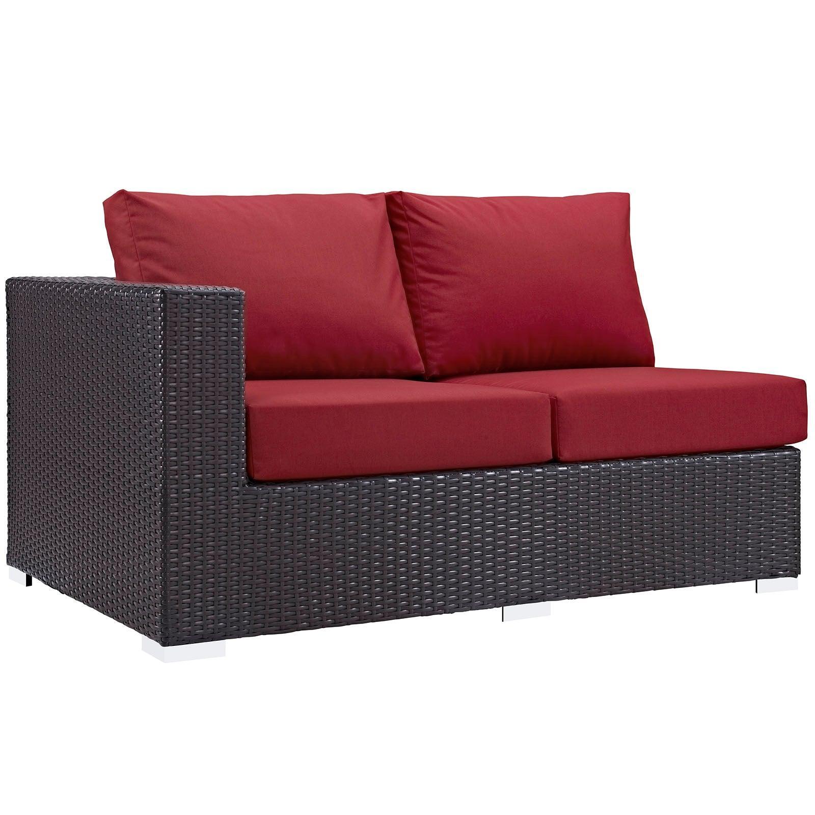 Modway Convene Outdoor Patio Left Arm Loveseat FredCo