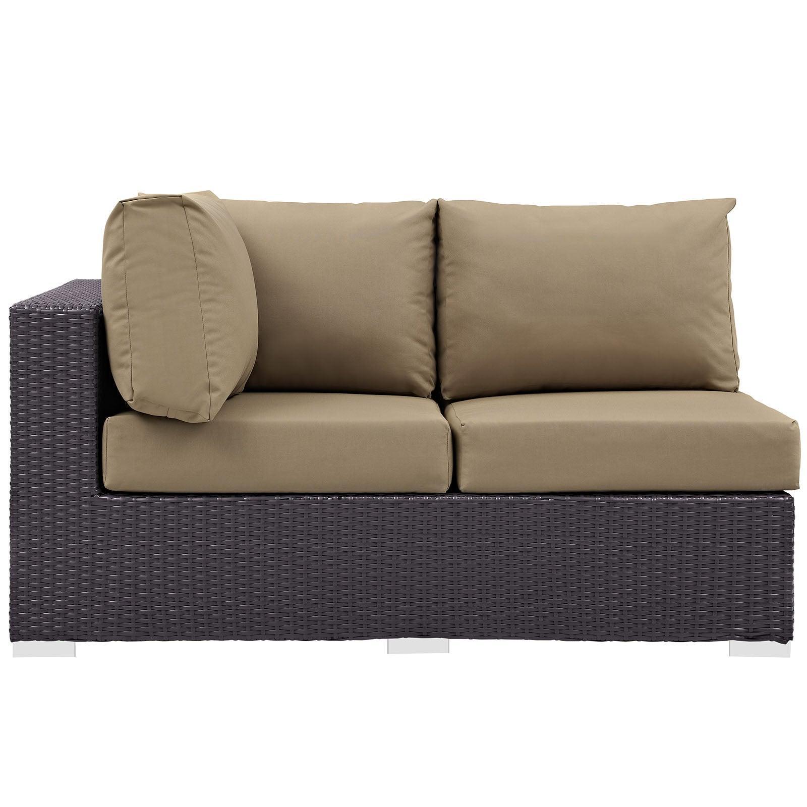 Modway Convene Outdoor Patio Left Arm Loveseat FredCo