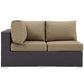 Modway Convene Outdoor Patio Left Arm Loveseat FredCo