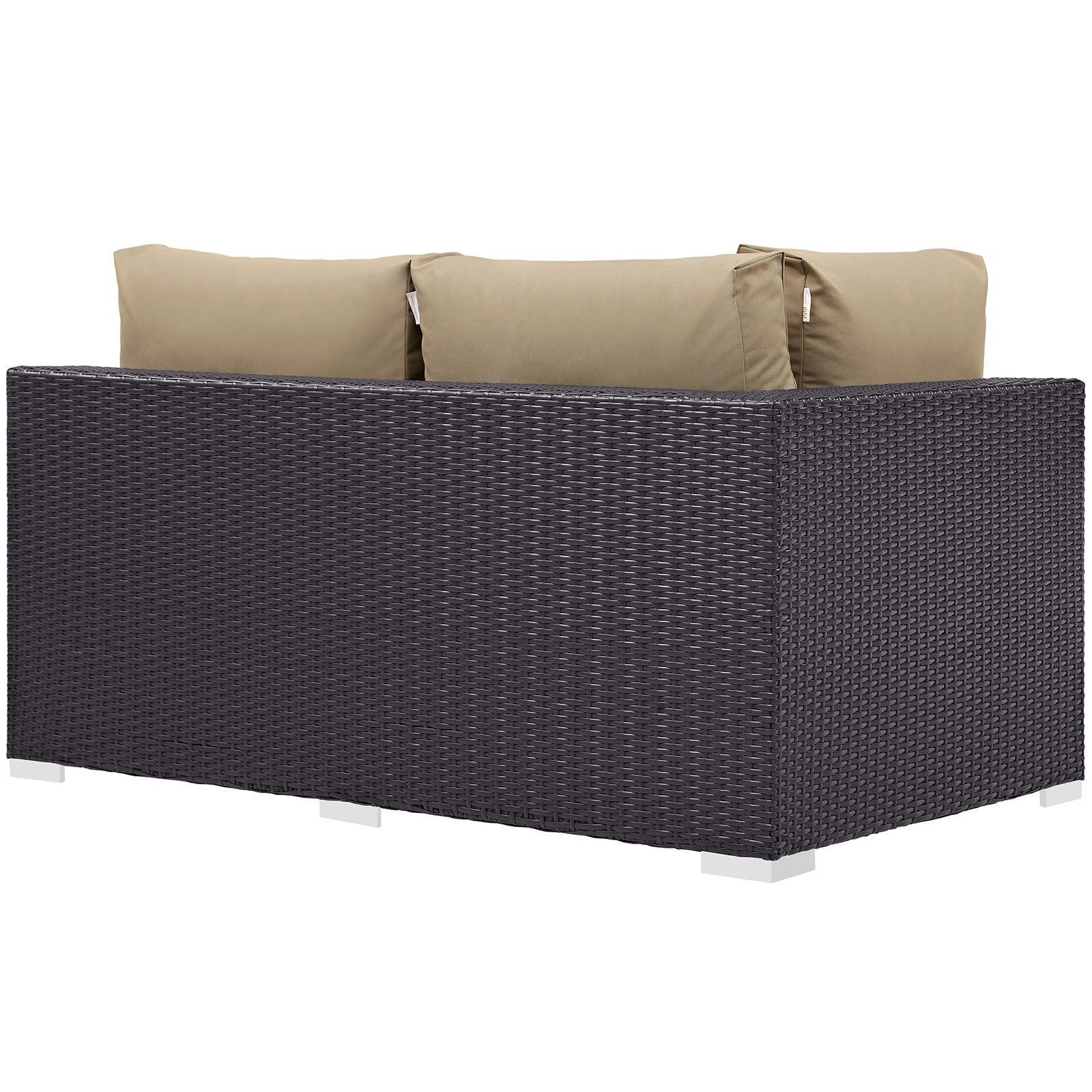 Modway Convene Outdoor Patio Left Arm Loveseat FredCo