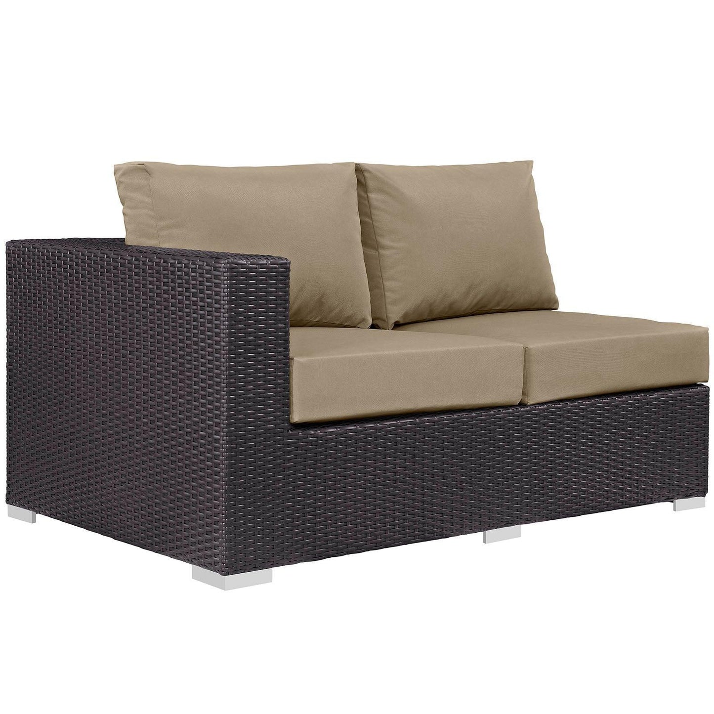 Modway Convene Outdoor Patio Left Arm Loveseat FredCo