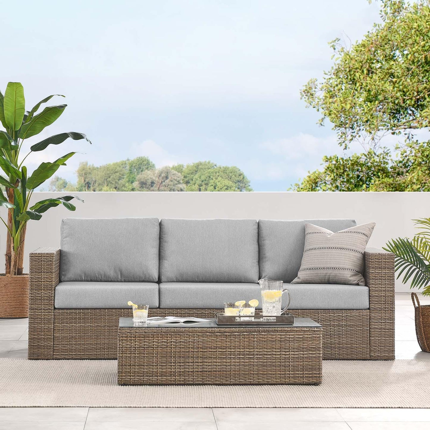 Modway Convene Outdoor Patio Outdoor Patio 2-Piece Furniture Set FredCo
