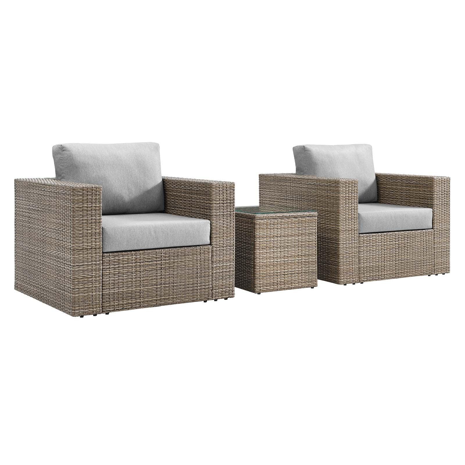 Modway Convene Outdoor Patio Outdoor Patio 3-Piece Furniture Set FredCo