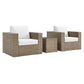 Modway Convene Outdoor Patio Outdoor Patio 3-Piece Furniture Set FredCo