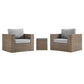 Modway Convene Outdoor Patio Outdoor Patio 3-Piece Furniture Set FredCo
