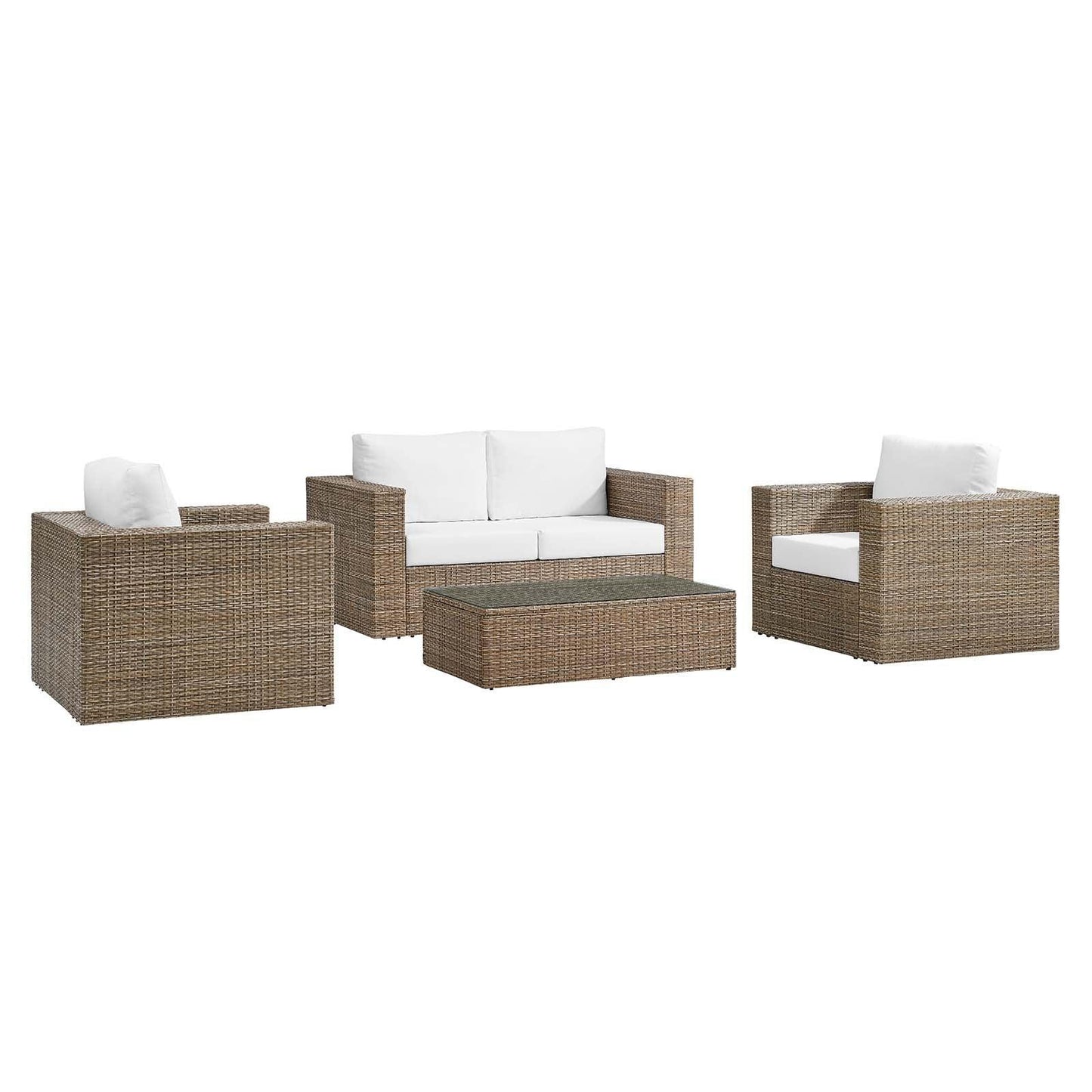 Modway Convene Outdoor Patio Outdoor Patio 4-Piece Furniture Set FredCo