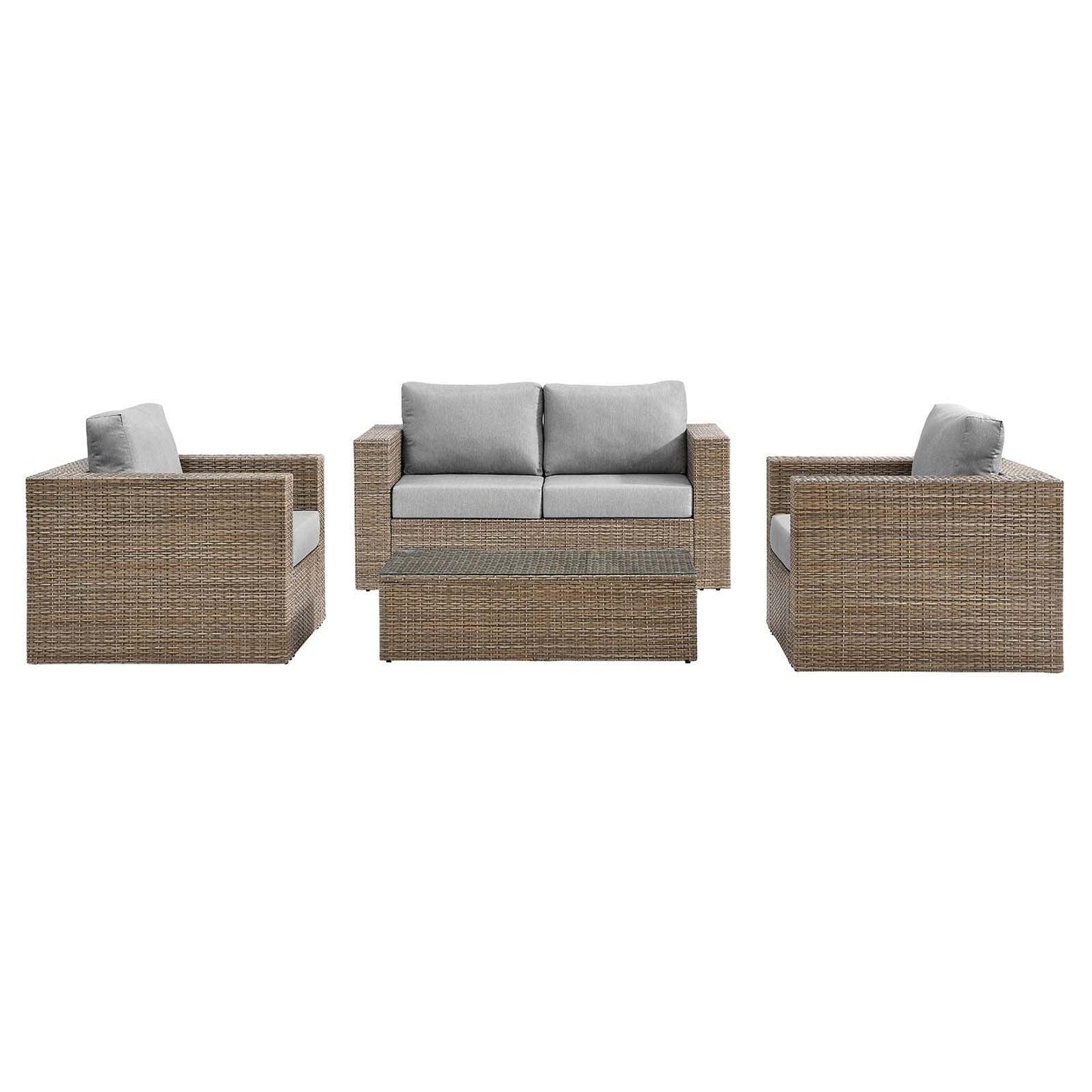 Modway Convene Outdoor Patio Outdoor Patio 4-Piece Furniture Set FredCo