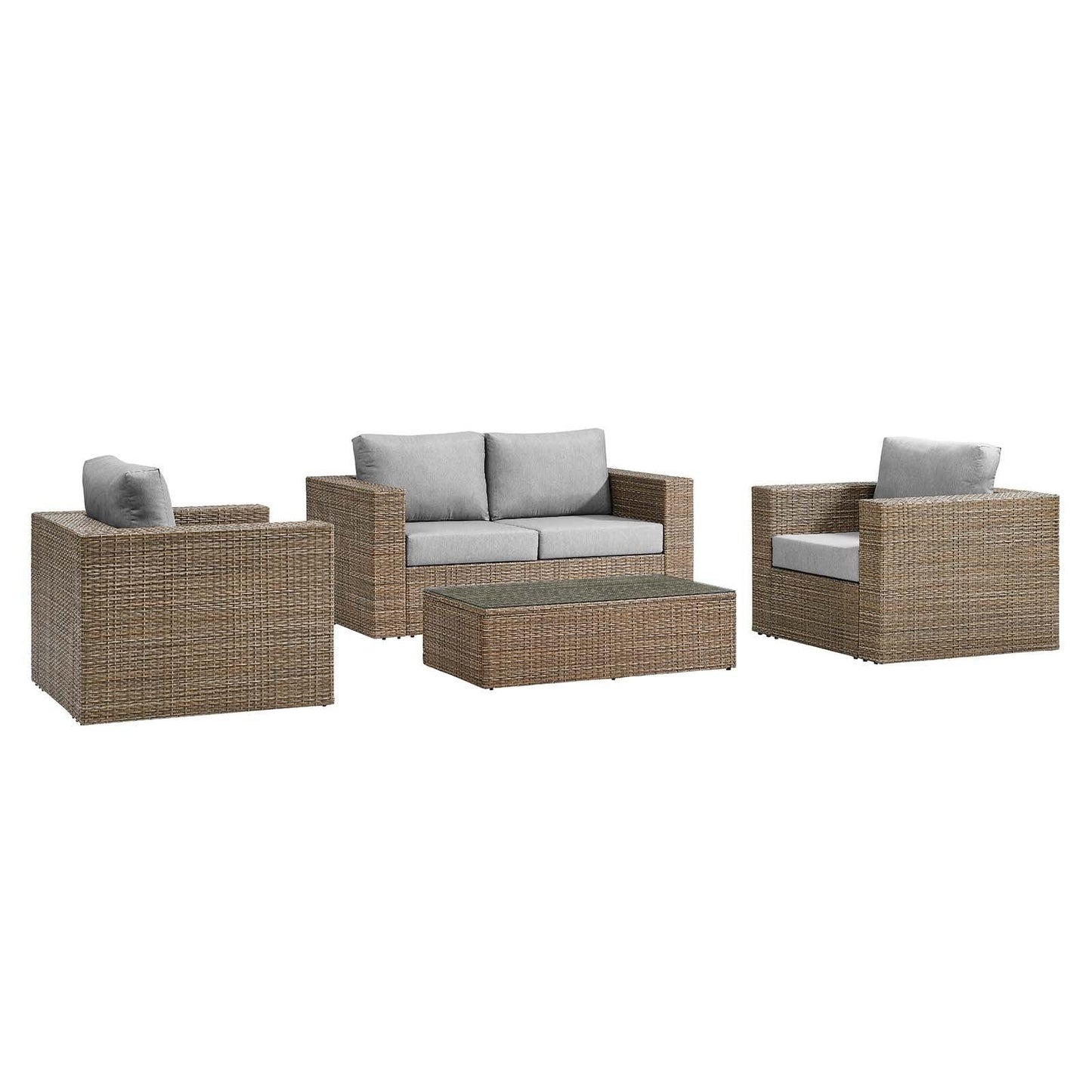 Modway Convene Outdoor Patio Outdoor Patio 4-Piece Furniture Set FredCo