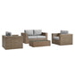 Modway Convene Outdoor Patio Outdoor Patio 4-Piece Furniture Set FredCo