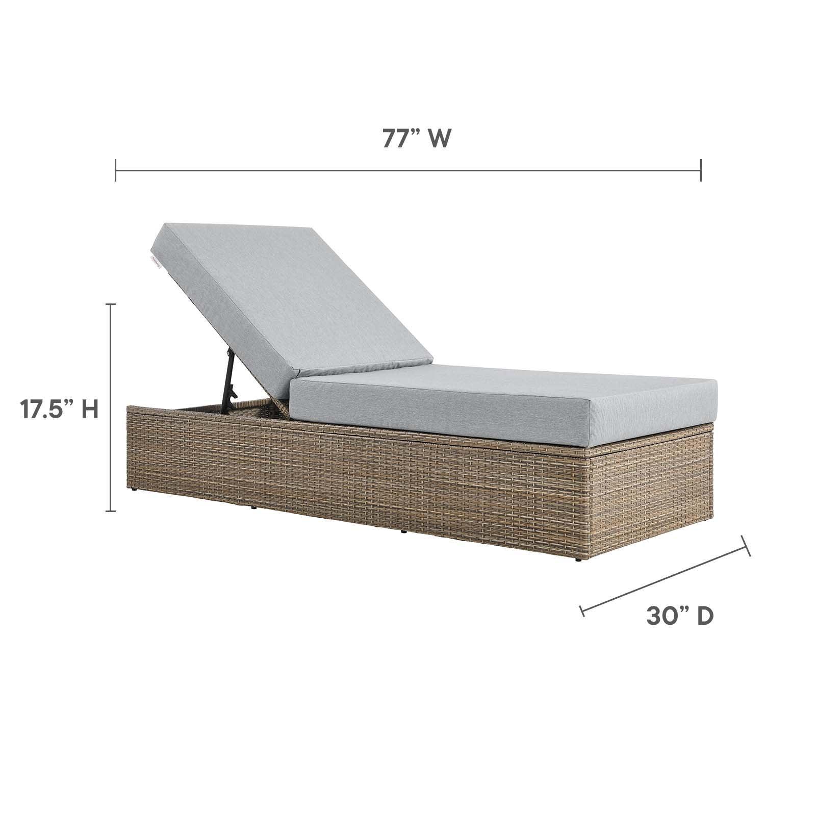 Modway Convene Outdoor Patio Outdoor Patio Chaise Lounge Chair FredCo