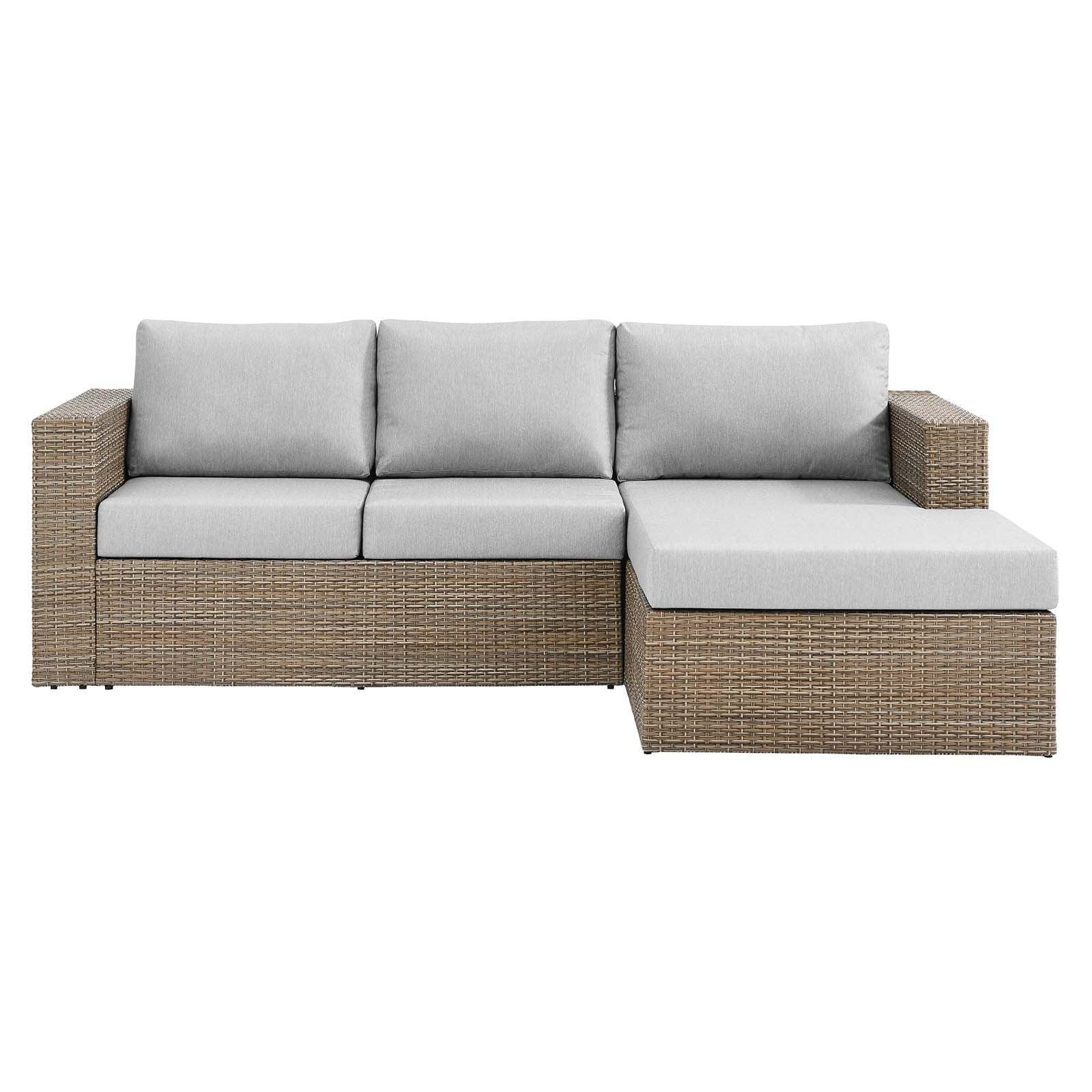 Modway Convene Outdoor Patio Outdoor Patio L-Shaped Sectional Sofa FredCo