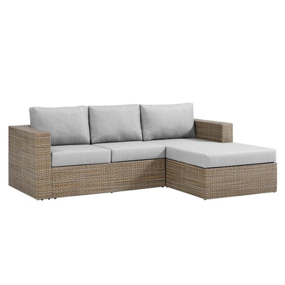 Modway Convene Outdoor Patio Outdoor Patio L-Shaped Sectional Sofa FredCo