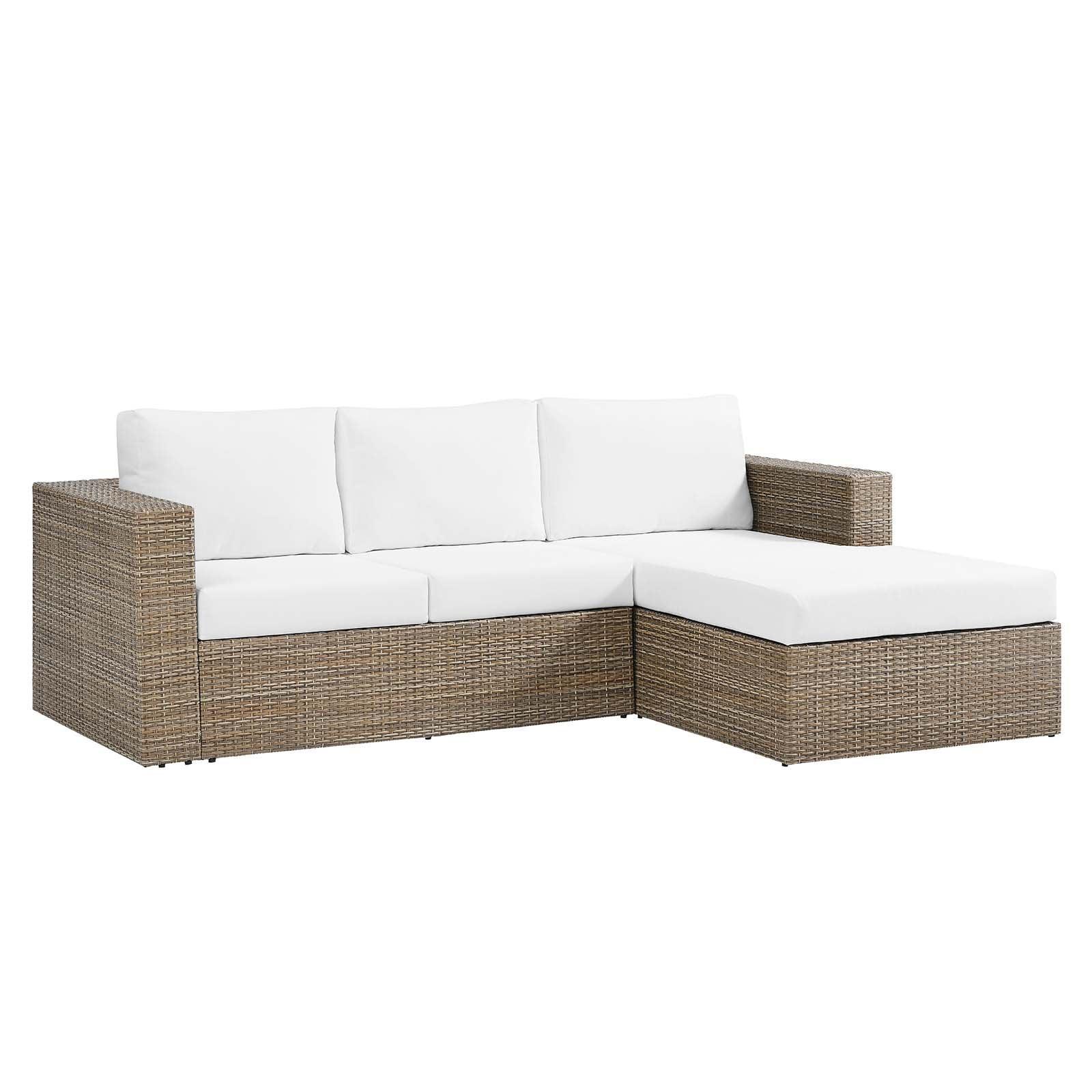 Modway Convene Outdoor Patio Outdoor Patio L-Shaped Sectional Sofa FredCo