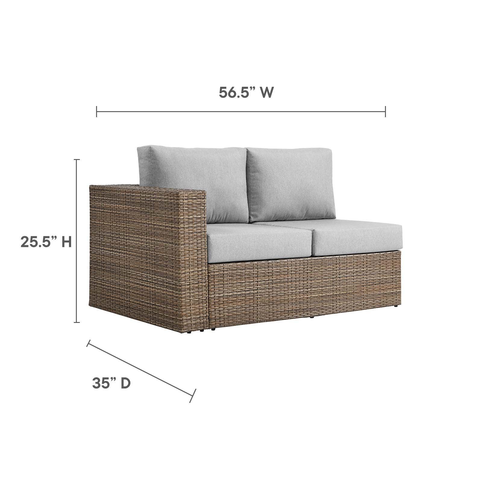 Modway Convene Outdoor Patio Outdoor Patio Left-Arm Loveseat FredCo