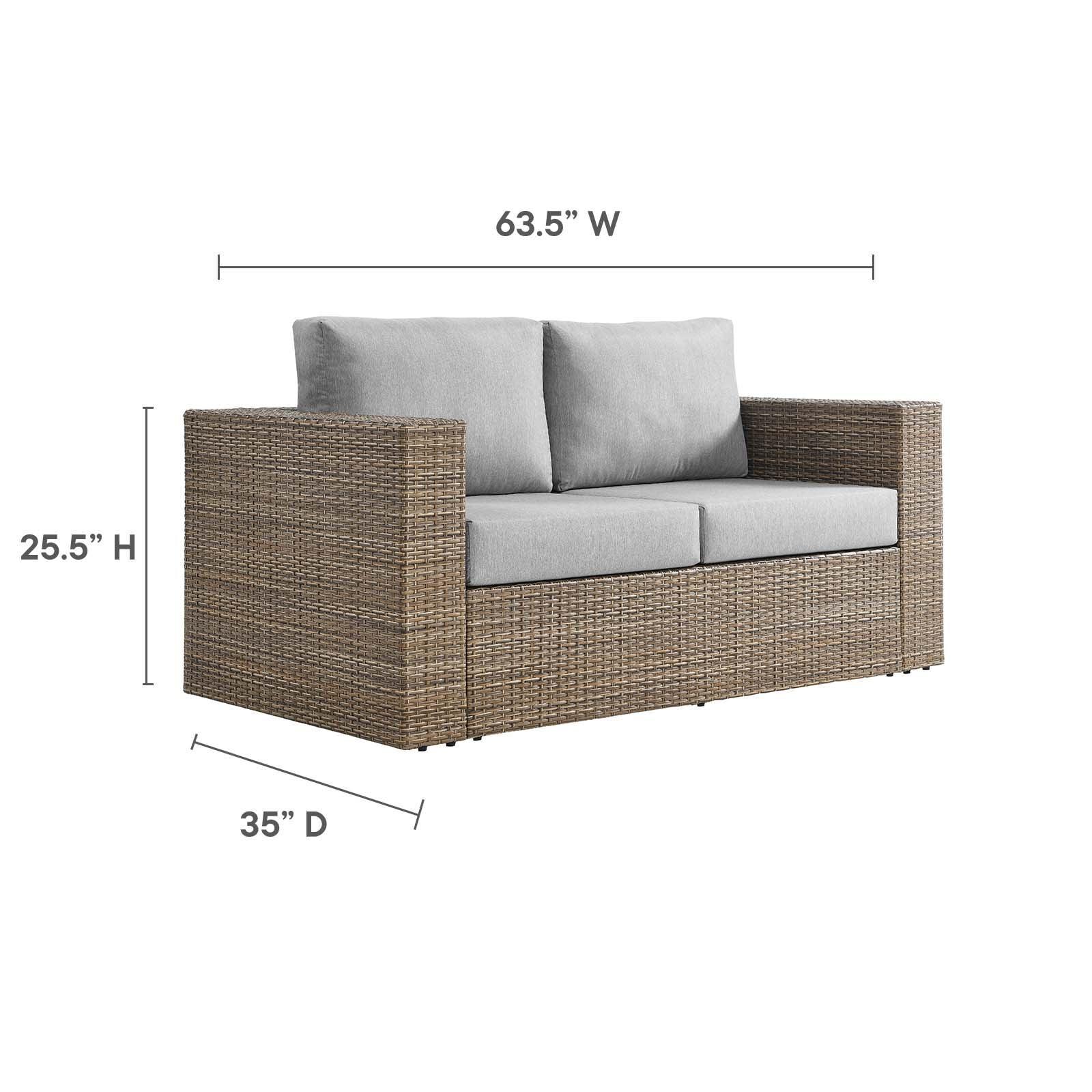 Modway Convene Outdoor Patio Outdoor Patio Loveseat FredCo