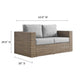 Modway Convene Outdoor Patio Outdoor Patio Loveseat FredCo