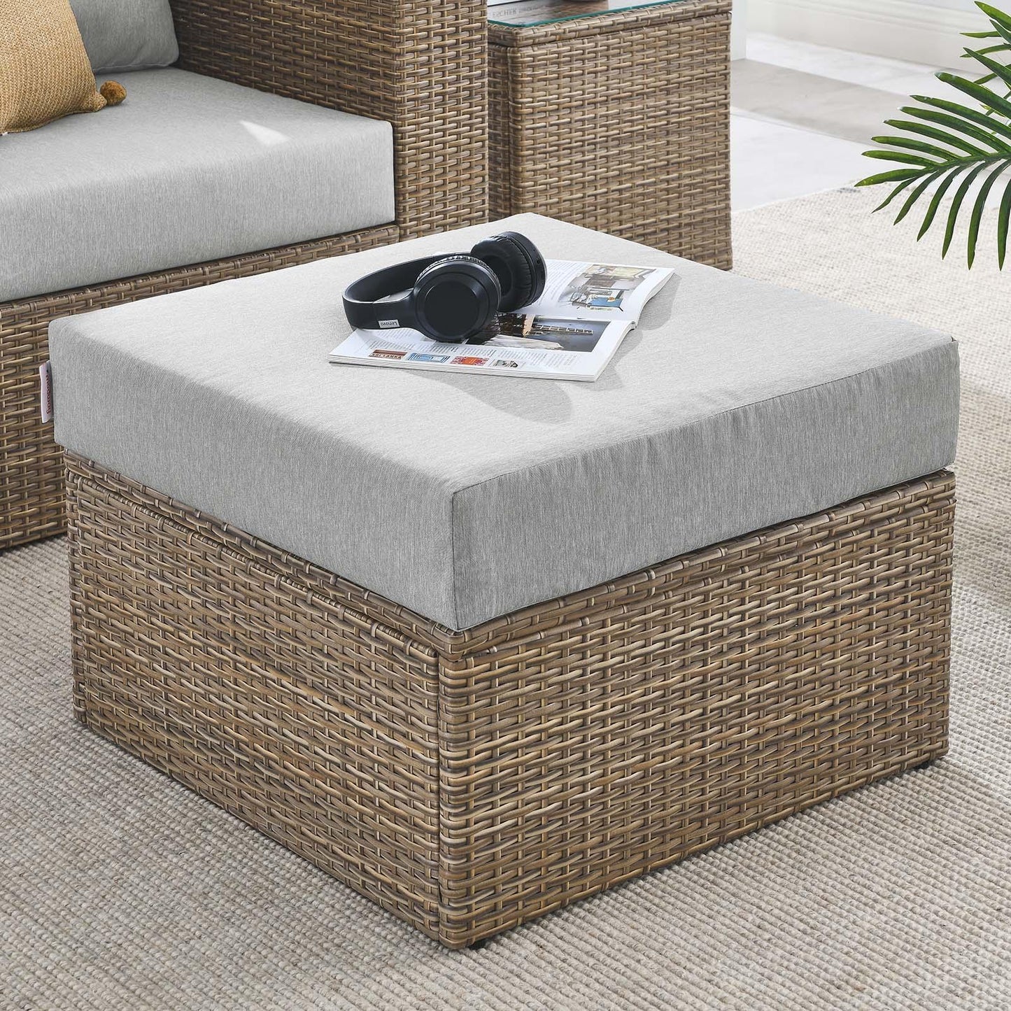 Modway Convene Outdoor Patio Outdoor Patio Ottoman FredCo