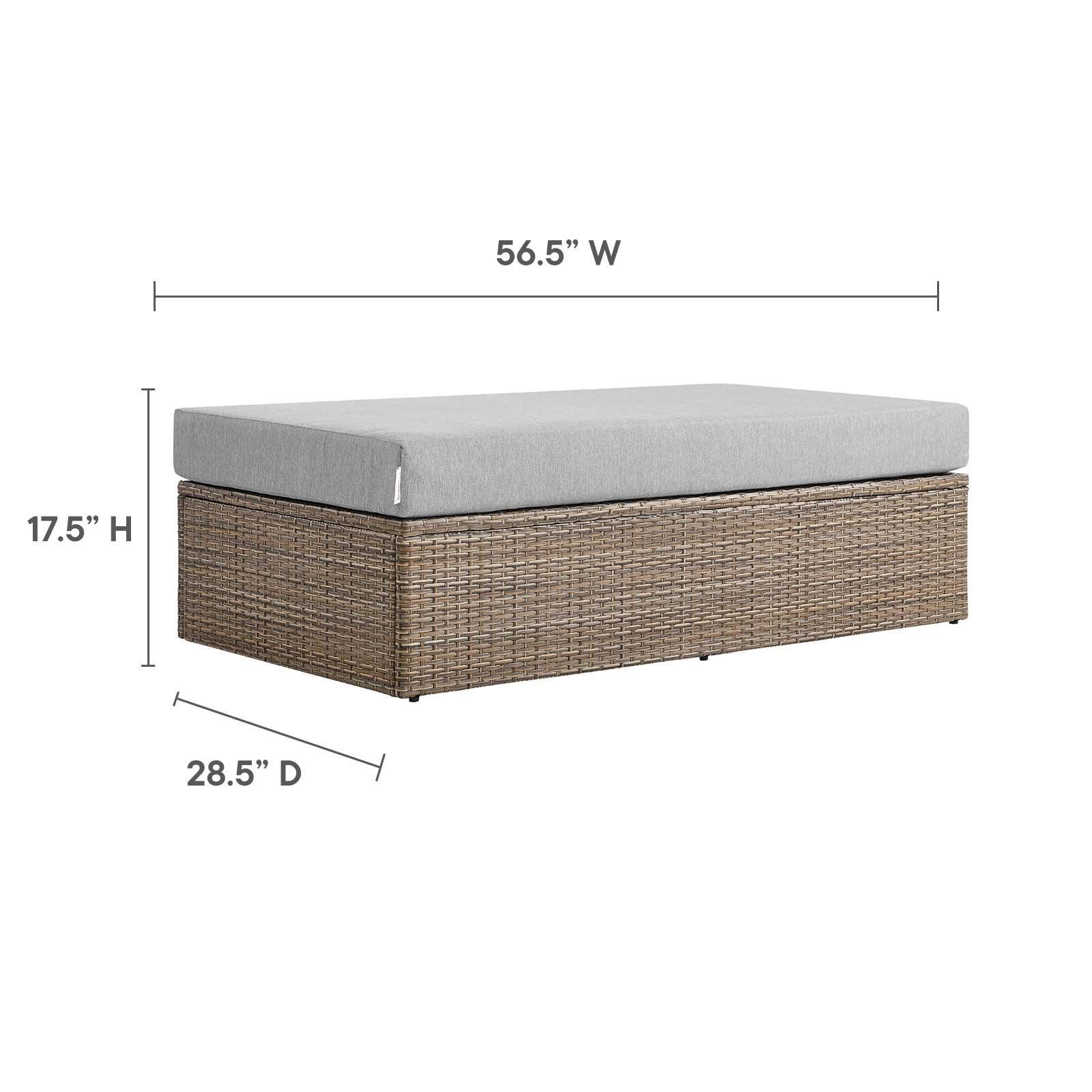 Modway Convene Outdoor Patio Outdoor Patio Rectangle Ottoman FredCo
