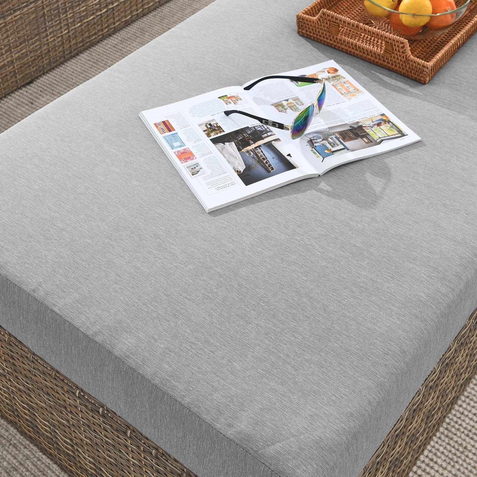 Modway Convene Outdoor Patio Outdoor Patio Rectangle Ottoman FredCo