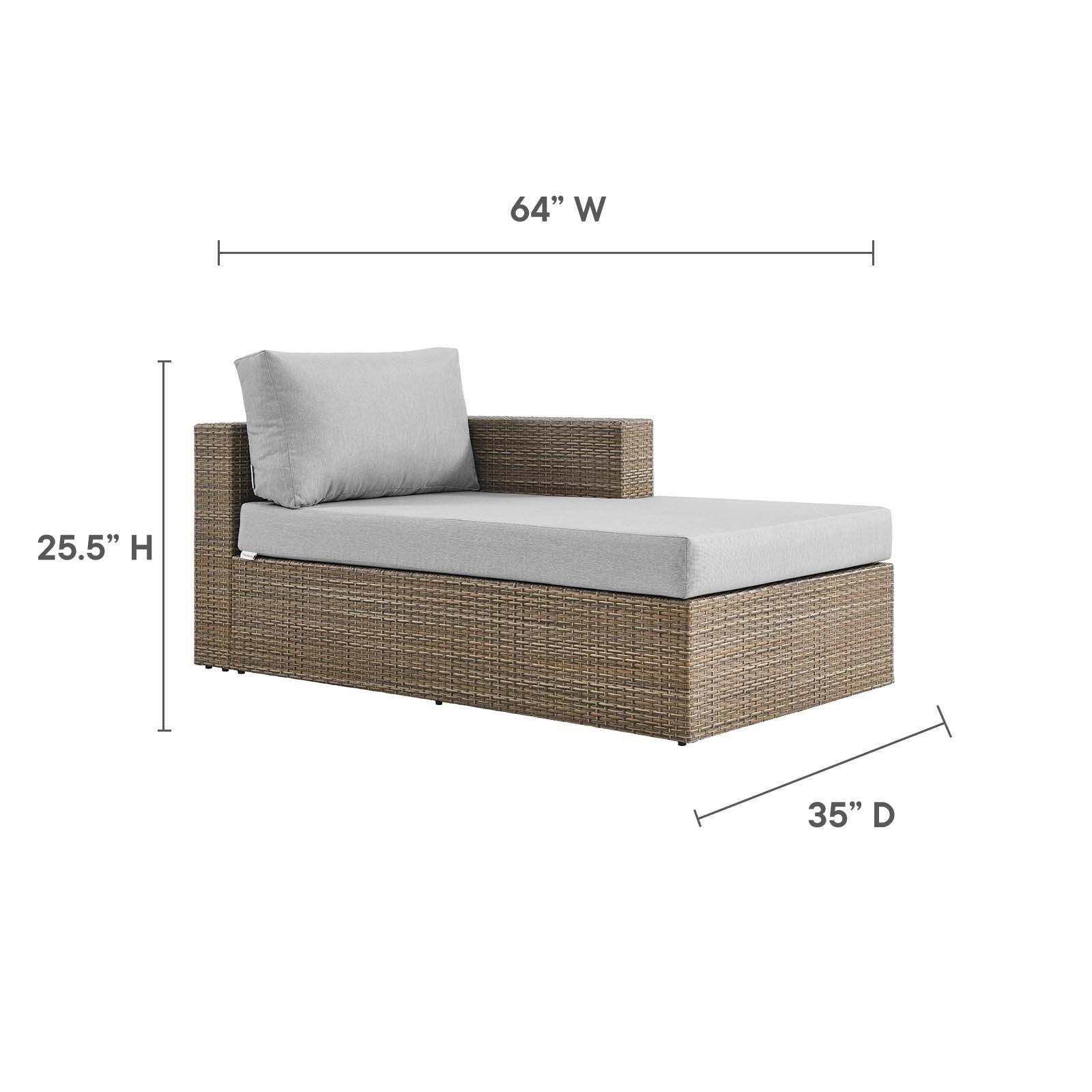 Modway Convene Outdoor Patio Outdoor Patio Right-Arm Chaise FredCo