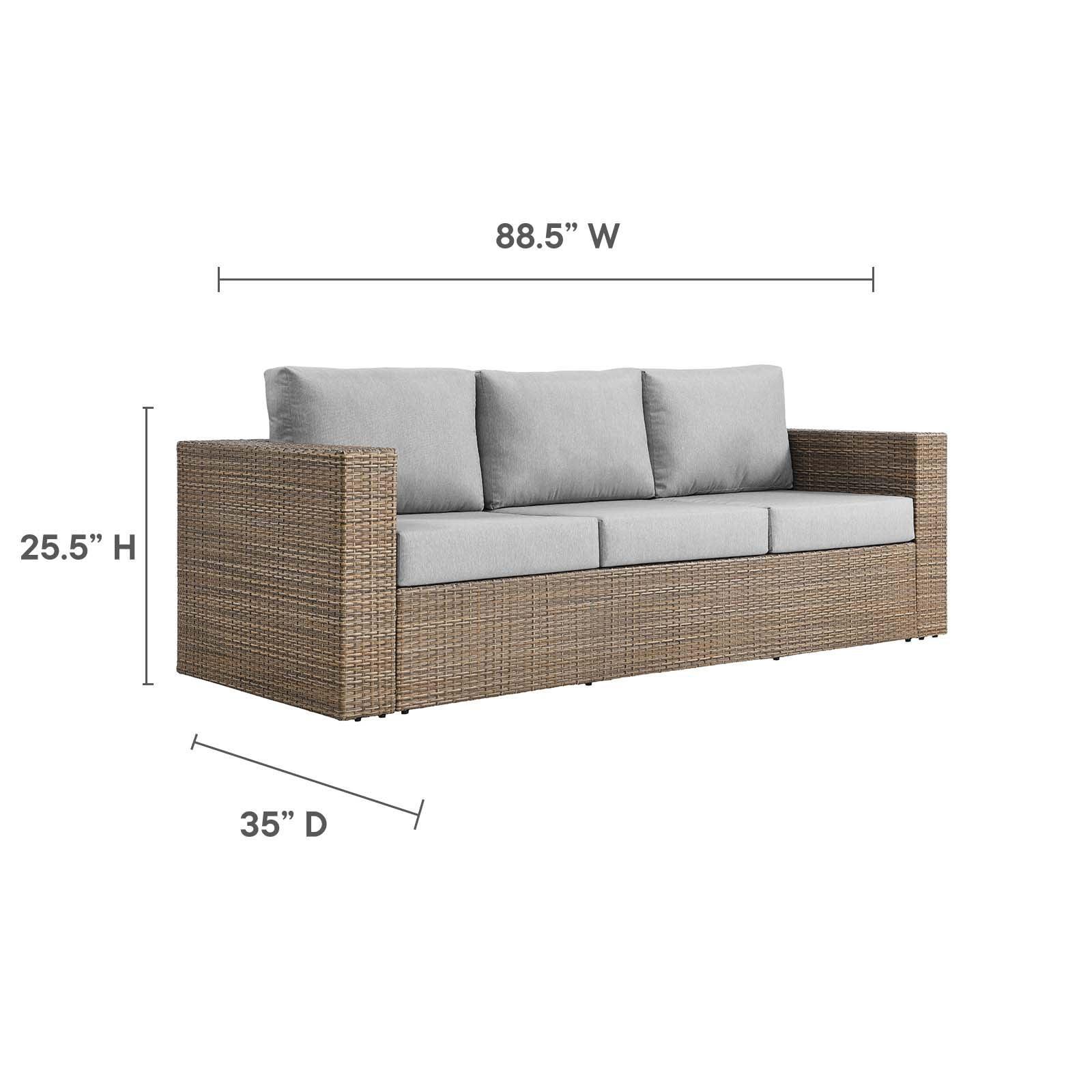 Modway Convene Outdoor Patio Outdoor Patio Sofa FredCo