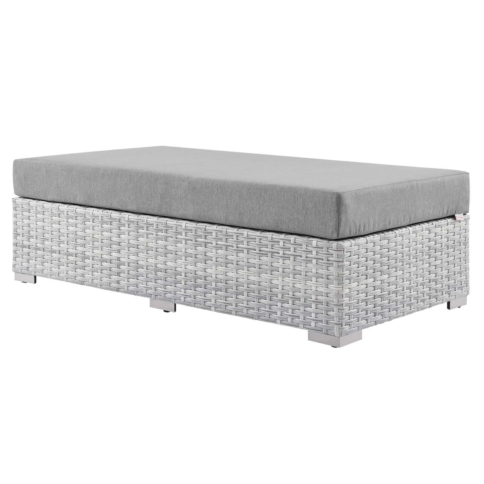 Modway Convene Outdoor Patio Rectangular Ottoman FredCo