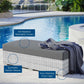 Modway Convene Outdoor Patio Rectangular Ottoman FredCo
