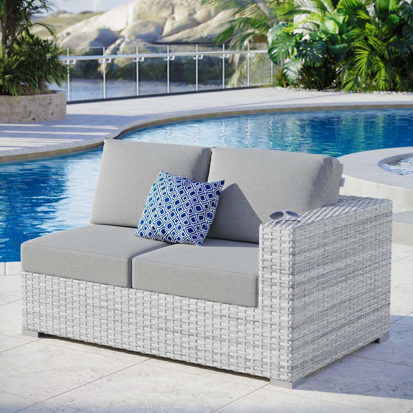Modway Convene Outdoor Patio Right-Arm Loveseat, EEI-4302 FredCo