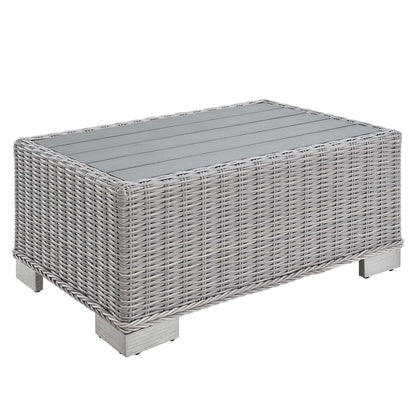 Modway Conway 32" Outdoor Patio Wicker Rattan Coffee Table FredCo