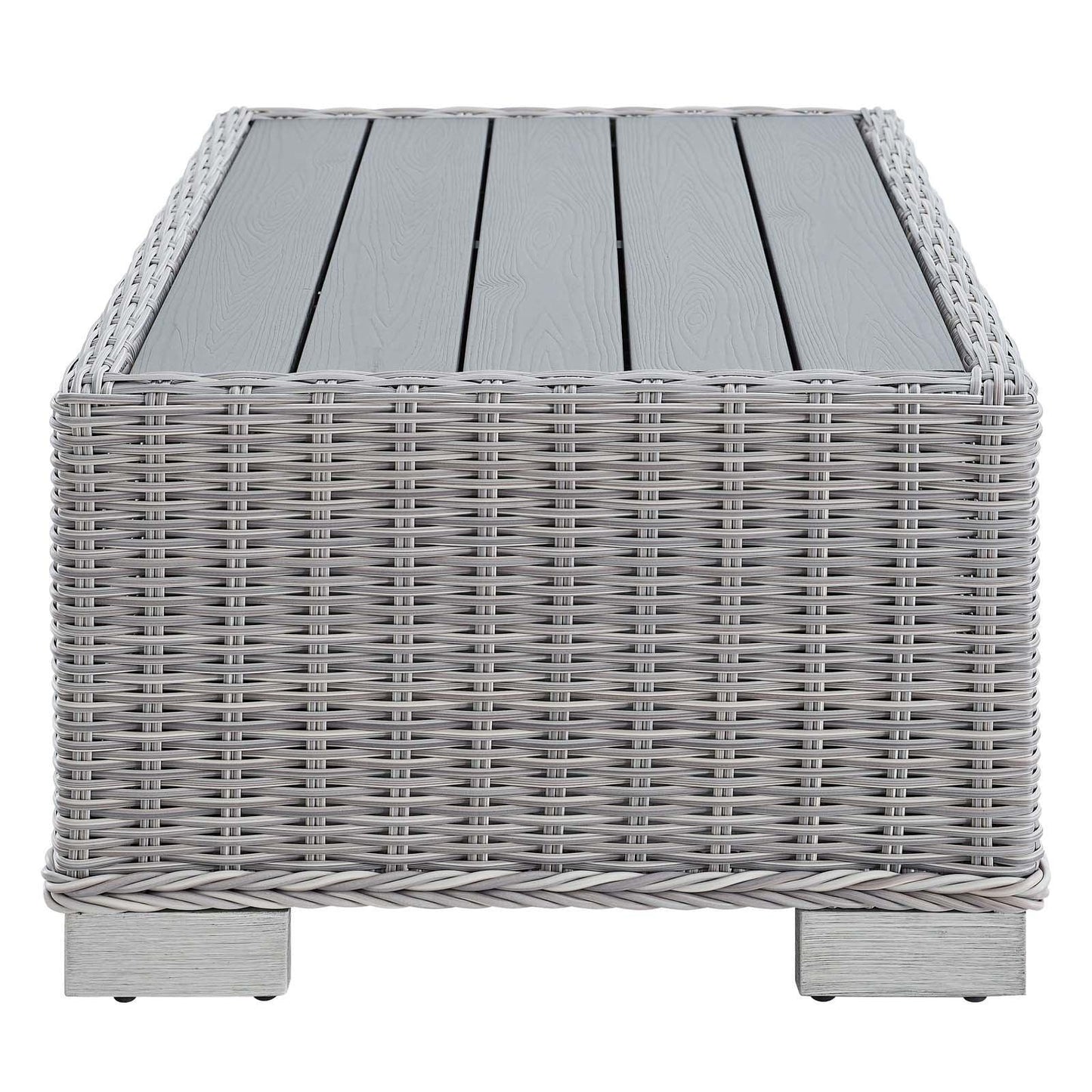 Modway Conway 32" Outdoor Patio Wicker Rattan Coffee Table FredCo