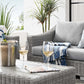 Modway Conway 4-Piece Outdoor Patio Wicker Rattan Furniture Set FredCo