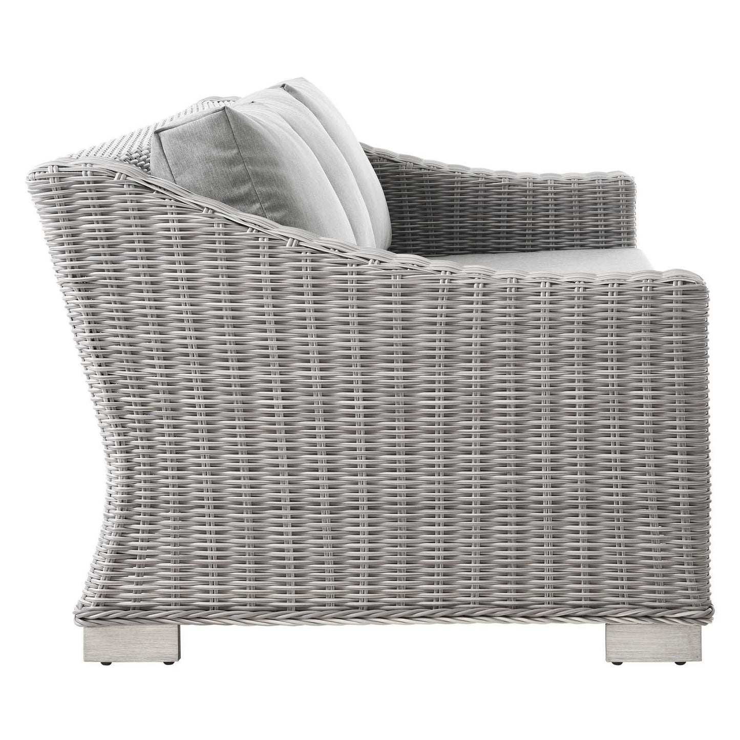 Modway Conway 4-Piece Outdoor Patio Wicker Rattan Furniture Set FredCo