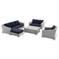 Modway Conway 5-Piece Outdoor Patio Wicker Rattan Furniture Set FredCo