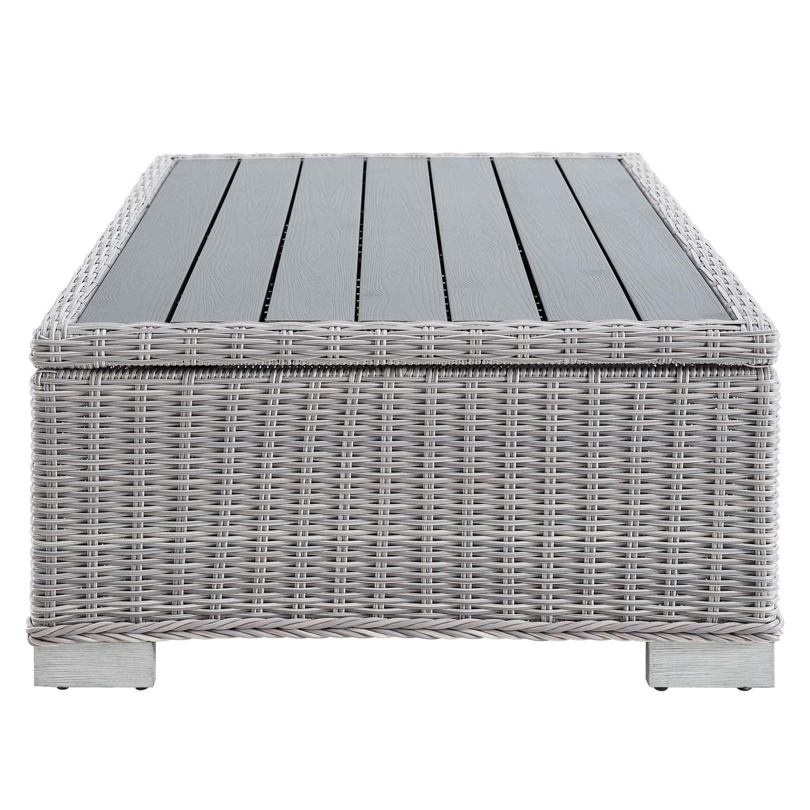 Modway Conway 5-Piece Outdoor Patio Wicker Rattan Furniture Set FredCo