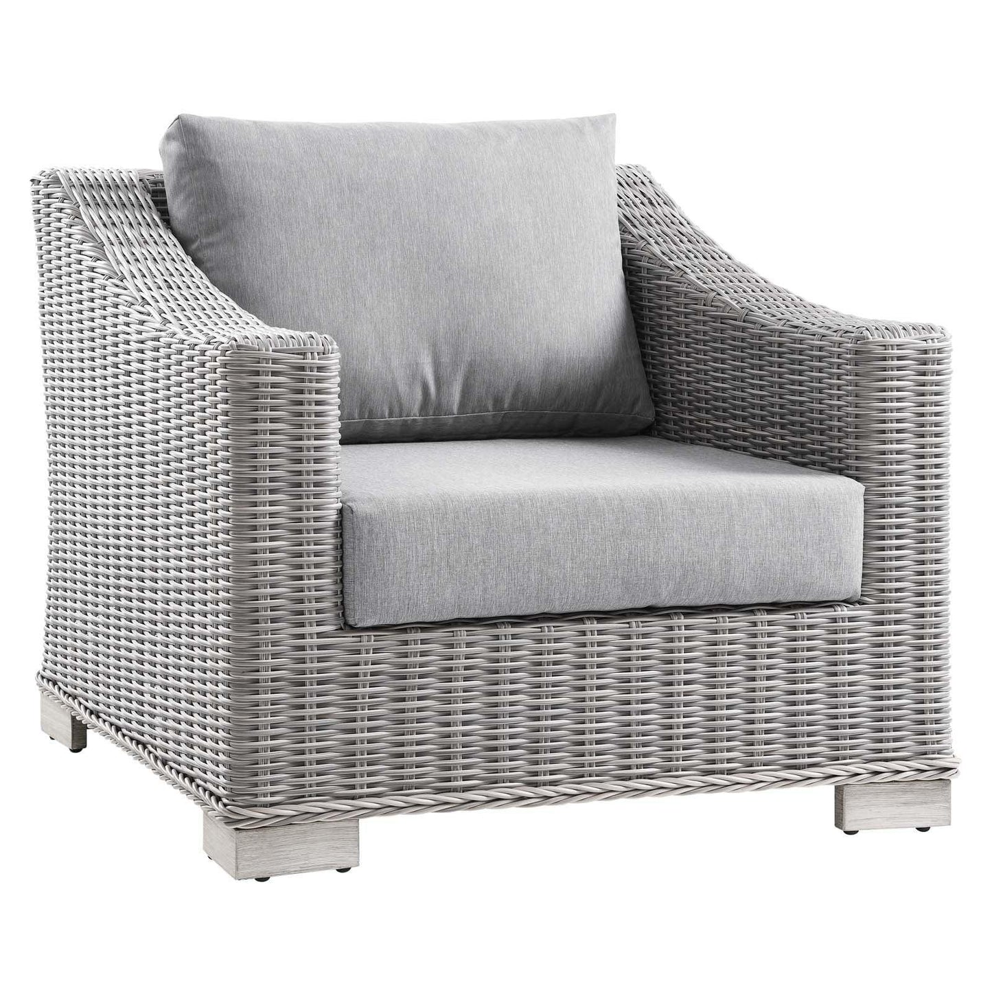 Modway Conway 5-Piece Outdoor Patio Wicker Rattan Furniture Set FredCo