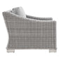 Modway Conway Outdoor Patio Wicker Rattan 2-Piece Armchair and Ottoman Set FredCo