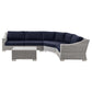 Modway Conway Outdoor Patio Wicker Rattan 5-Piece Sectional Sofa Furniture Set FredCo